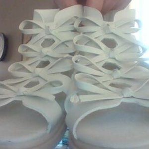 fendi girls white lace up sandals size 13